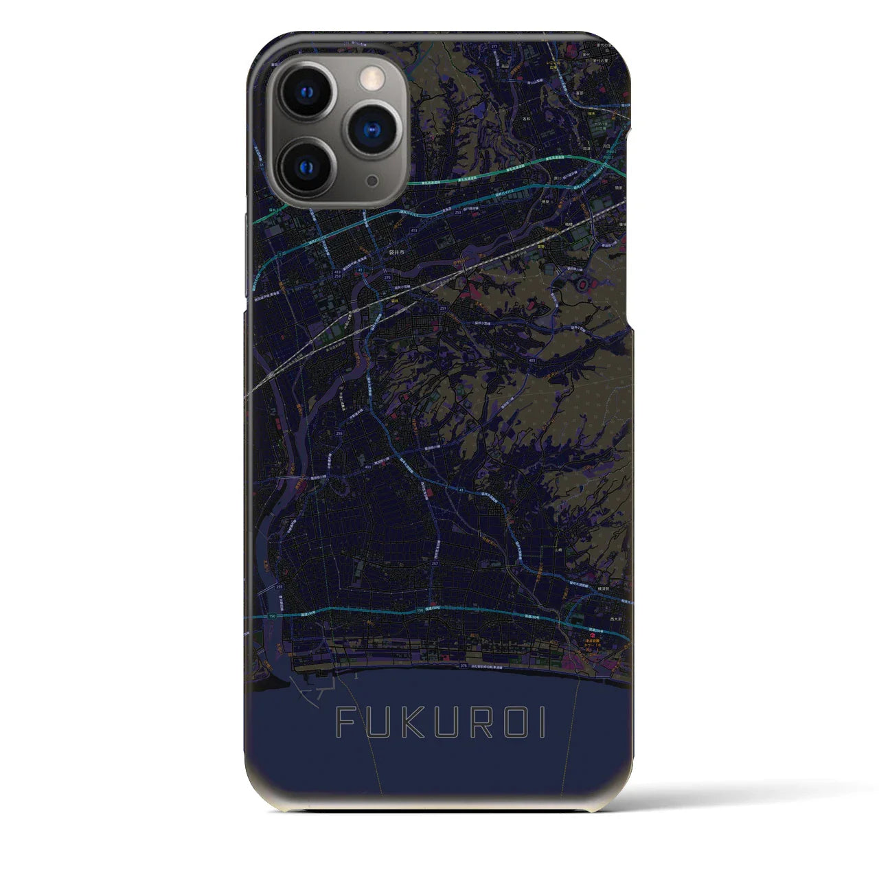 【袋井(静岡県)】地図柄iPhoneケース(バックカバータイプ)