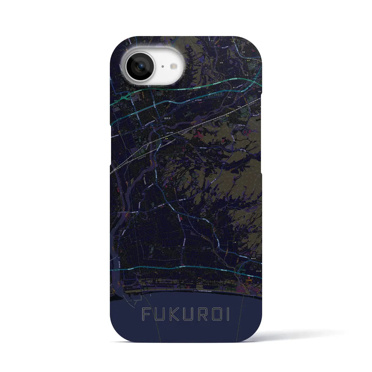 【袋井(静岡県)】地図柄iPhoneケース(バックカバータイプ)