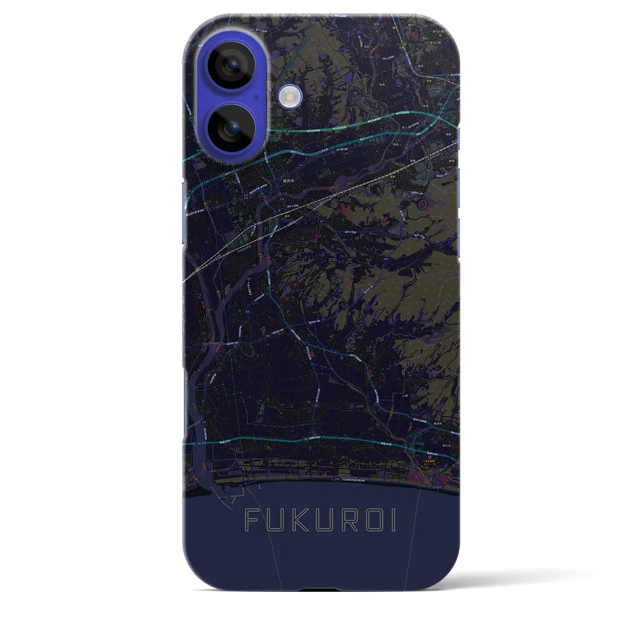 【袋井(静岡県)】地図柄iPhoneケース(バックカバータイプ)