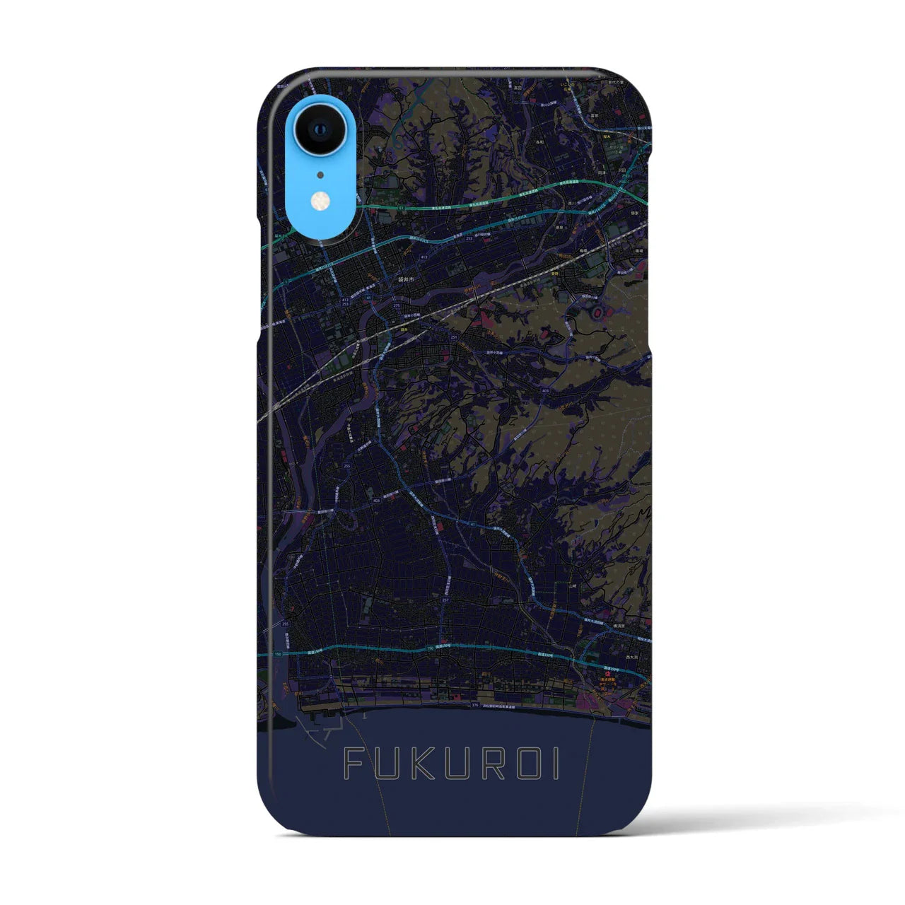 【袋井(静岡県)】地図柄iPhoneケース(バックカバータイプ)