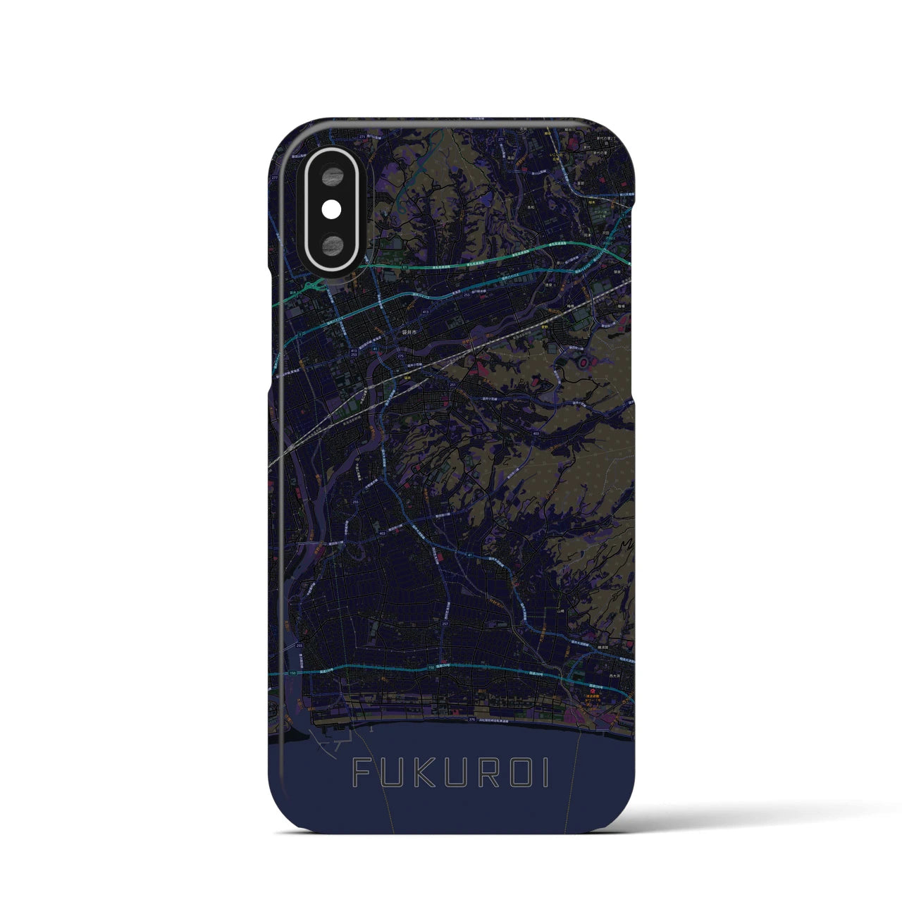 【袋井(静岡県)】地図柄iPhoneケース(バックカバータイプ)