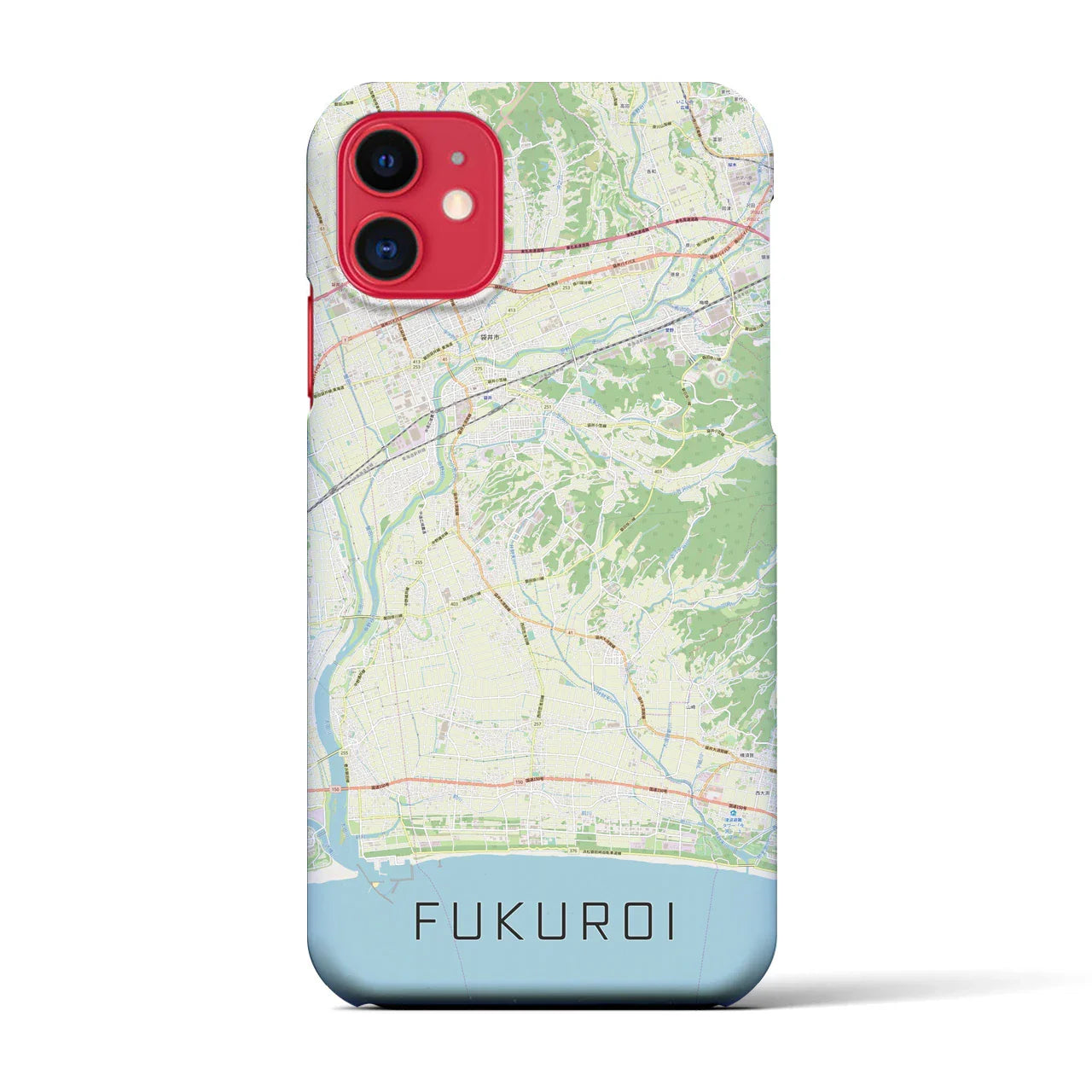 【袋井(静岡県)】地図柄iPhoneケース(バックカバータイプ)
