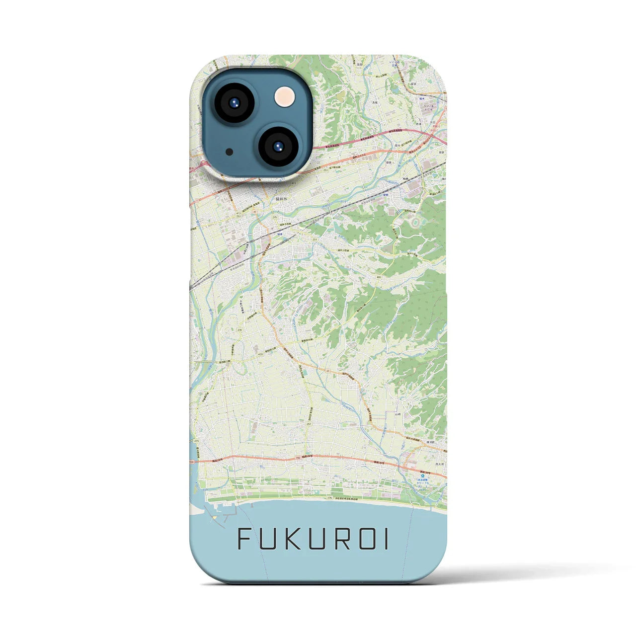 【袋井(静岡県)】地図柄iPhoneケース(バックカバータイプ)