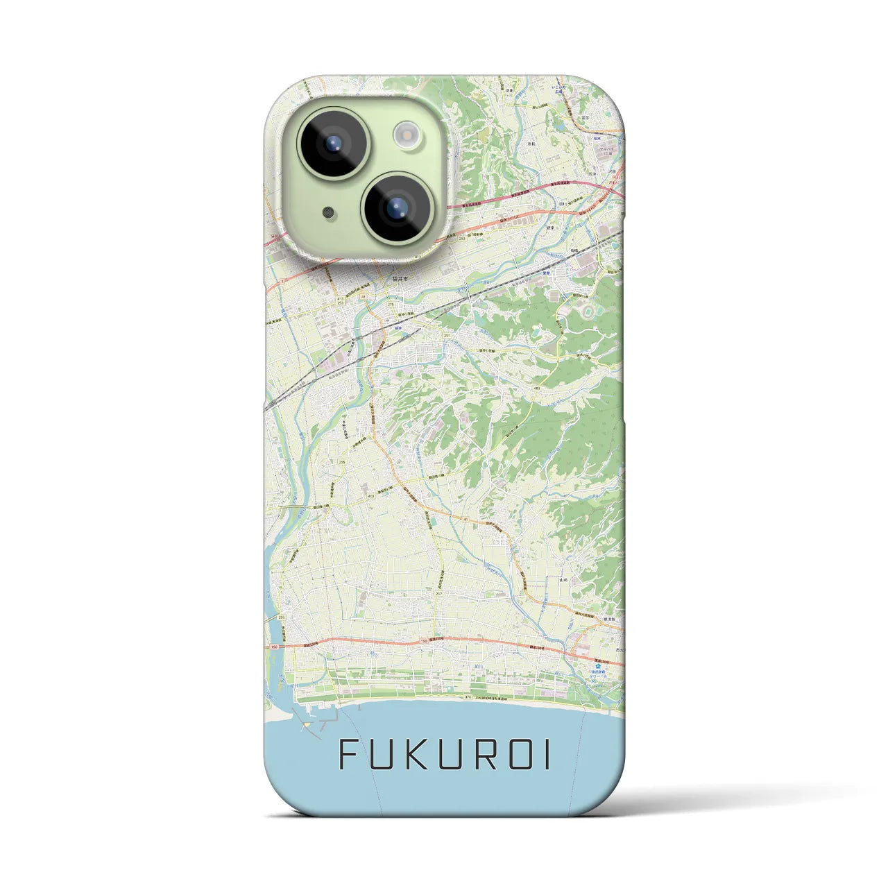 【袋井(静岡県)】地図柄iPhoneケース(バックカバータイプ)