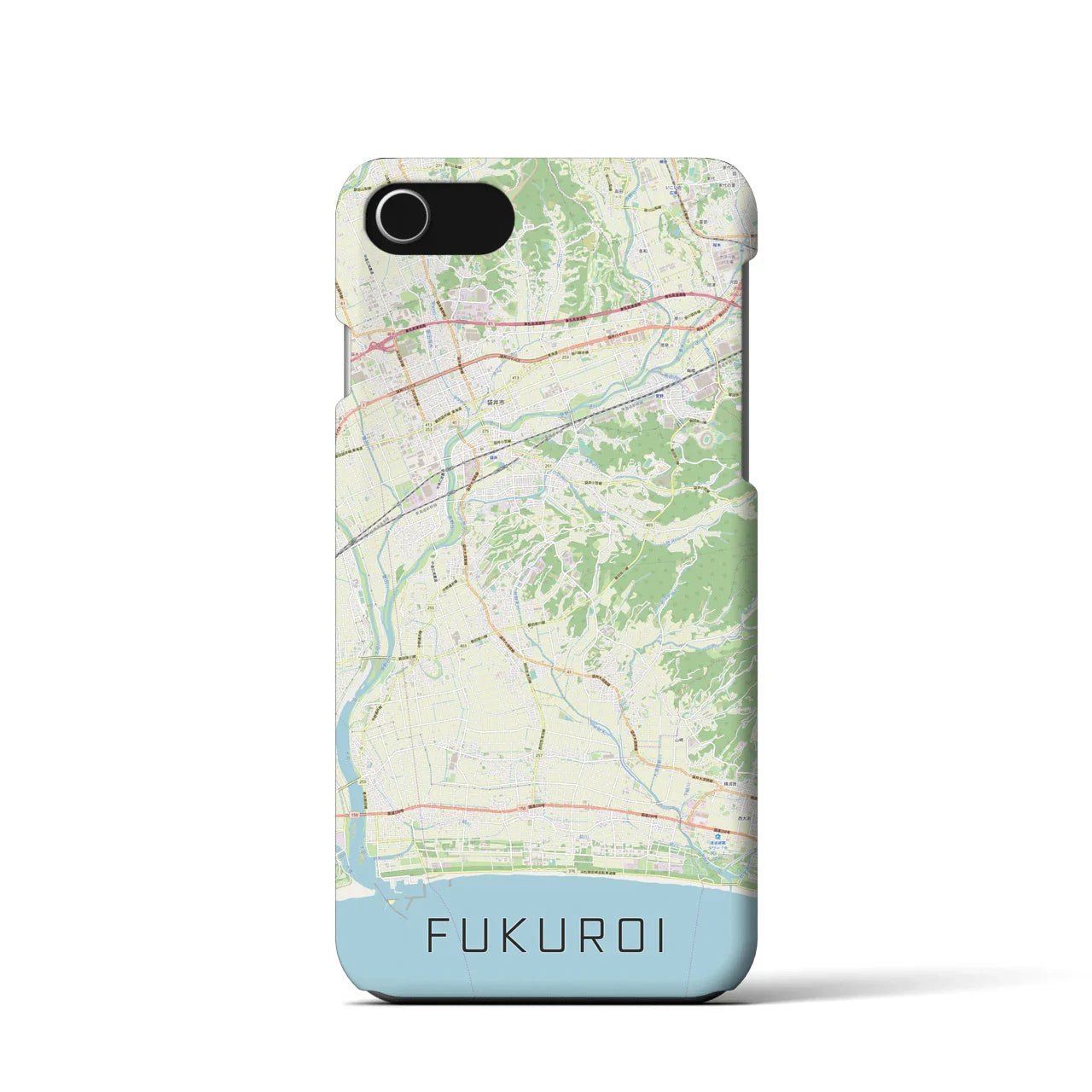 【袋井(静岡県)】地図柄iPhoneケース(バックカバータイプ)