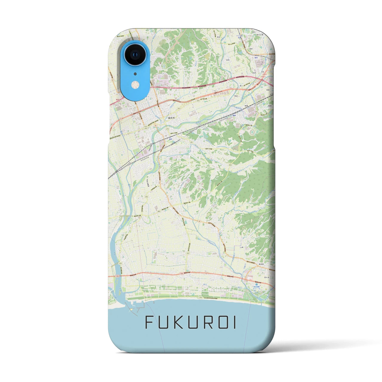 【袋井(静岡県)】地図柄iPhoneケース(バックカバータイプ)
