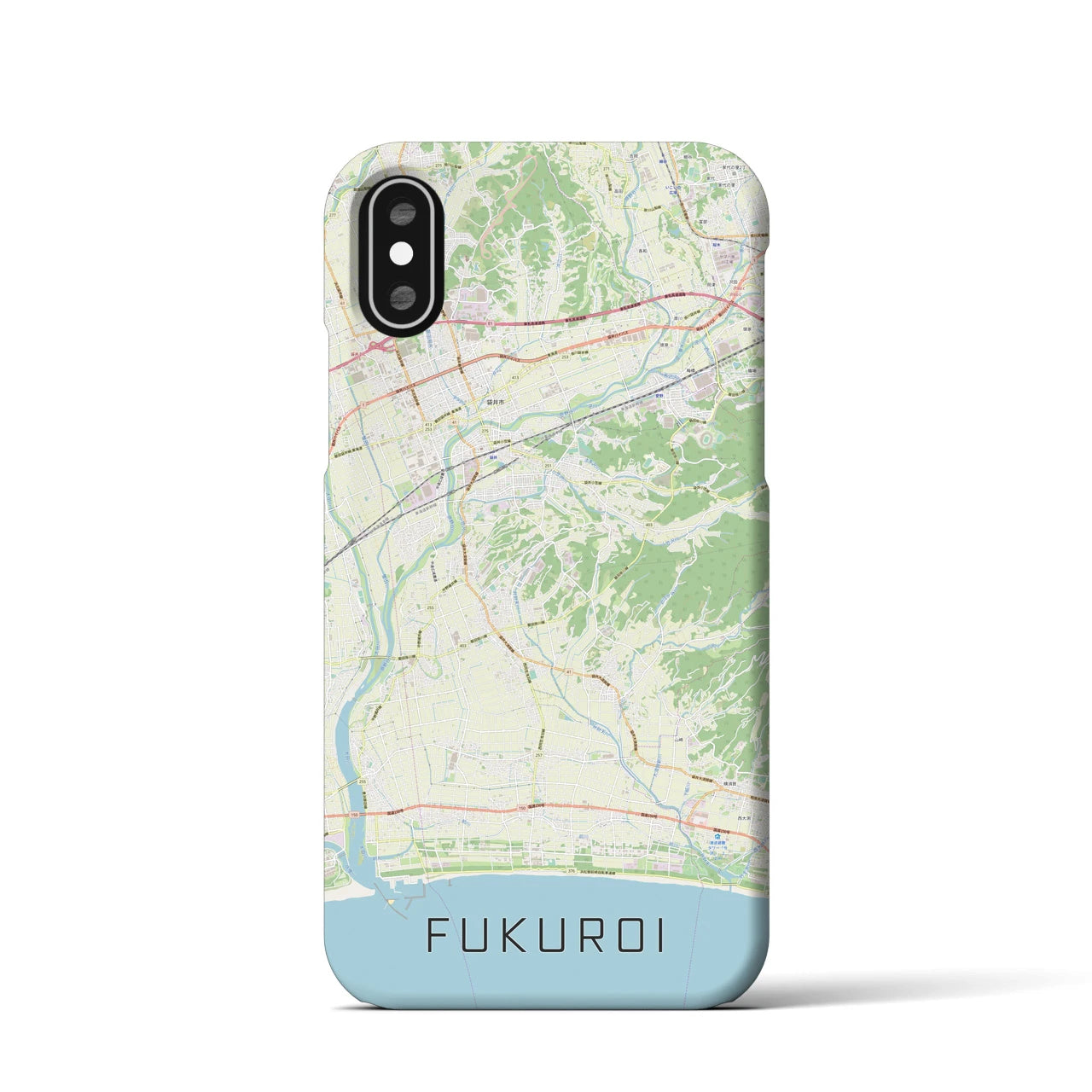 【袋井(静岡県)】地図柄iPhoneケース(バックカバータイプ)