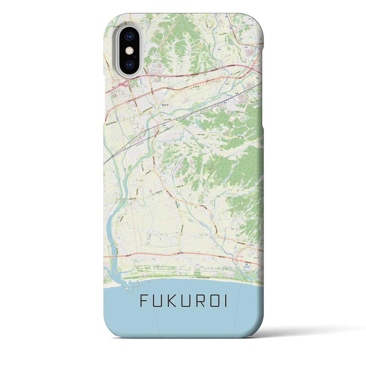 【袋井(静岡県)】地図柄iPhoneケース(バックカバータイプ)