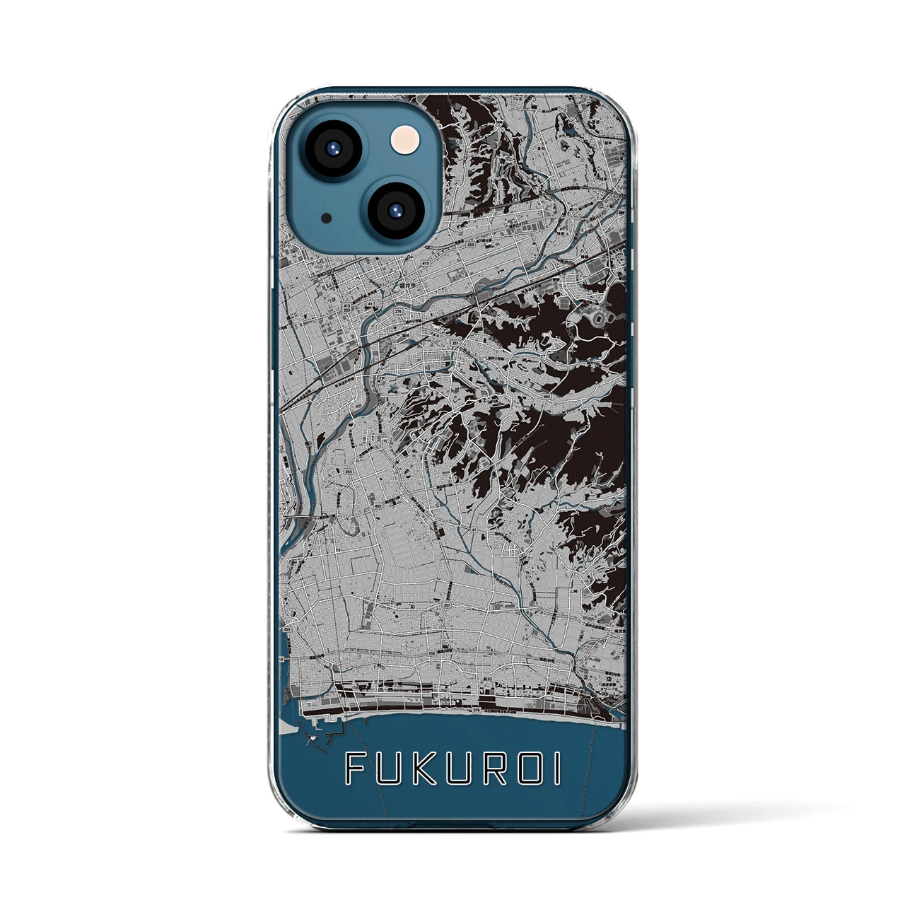 【袋井(静岡県)】地図柄iPhoneケース(クリアタイプ)