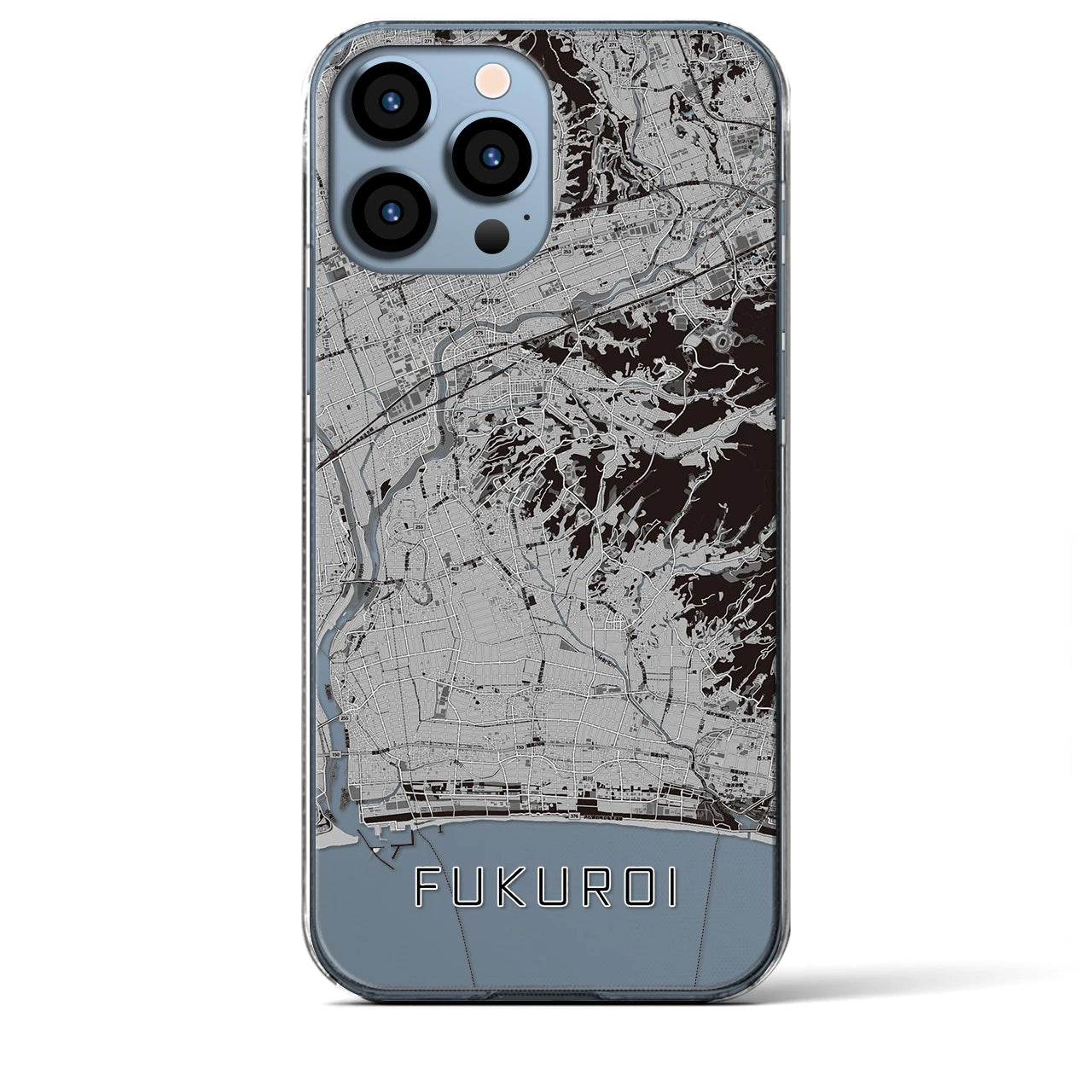 【袋井(静岡県)】地図柄iPhoneケース(クリアタイプ)