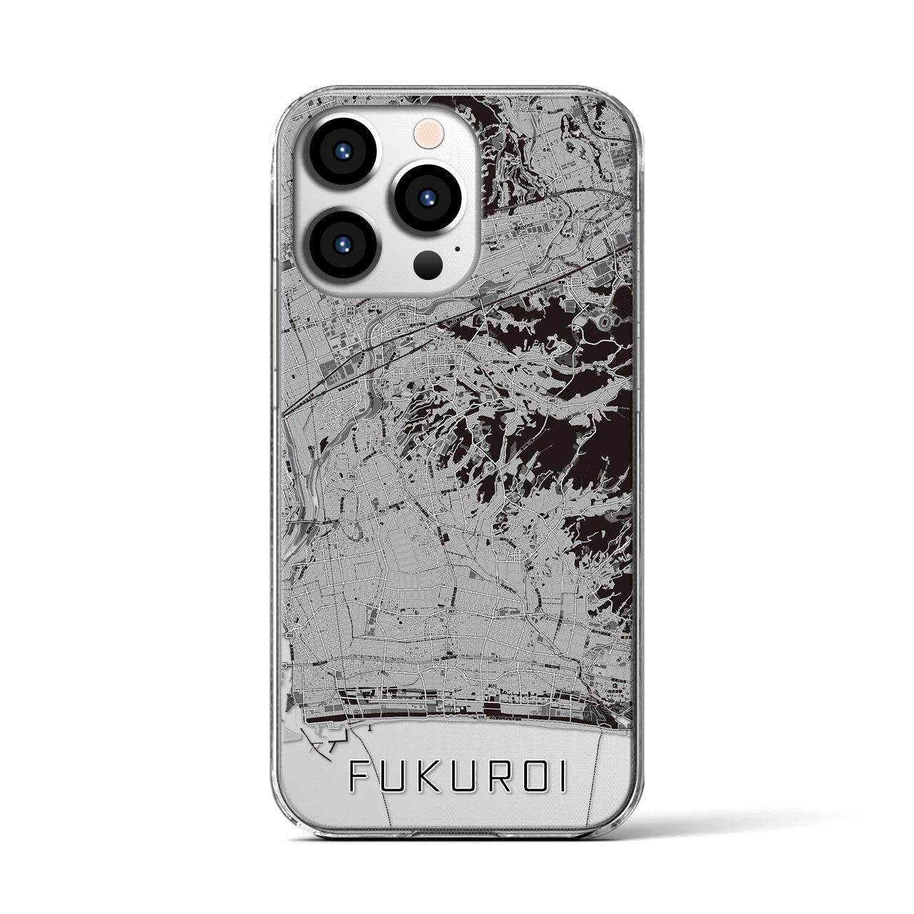 【袋井(静岡県)】地図柄iPhoneケース(クリアタイプ)