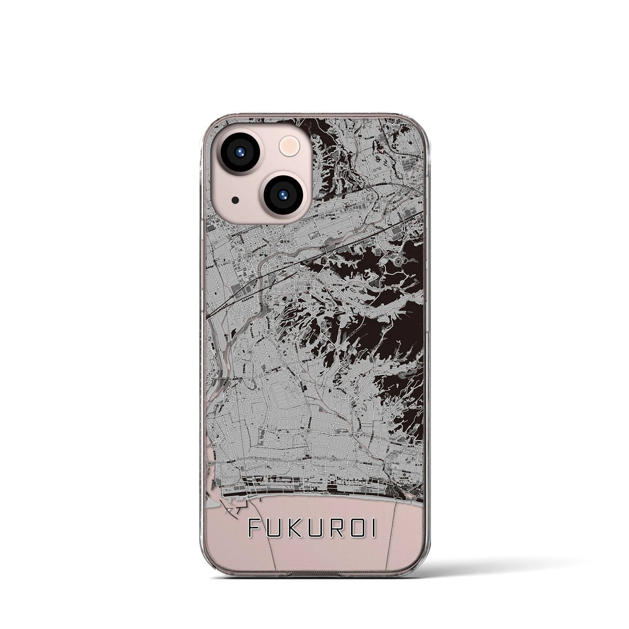 【袋井(静岡県)】地図柄iPhoneケース(クリアタイプ)