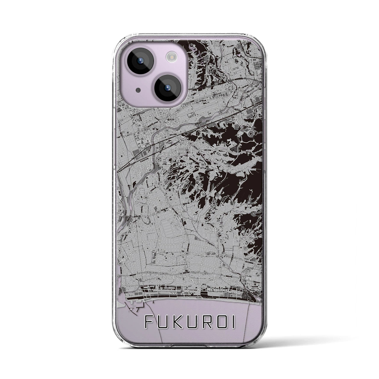 【袋井(静岡県)】地図柄iPhoneケース(クリアタイプ)