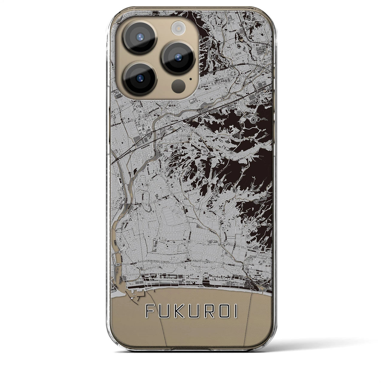 【袋井(静岡県)】地図柄iPhoneケース(クリアタイプ)