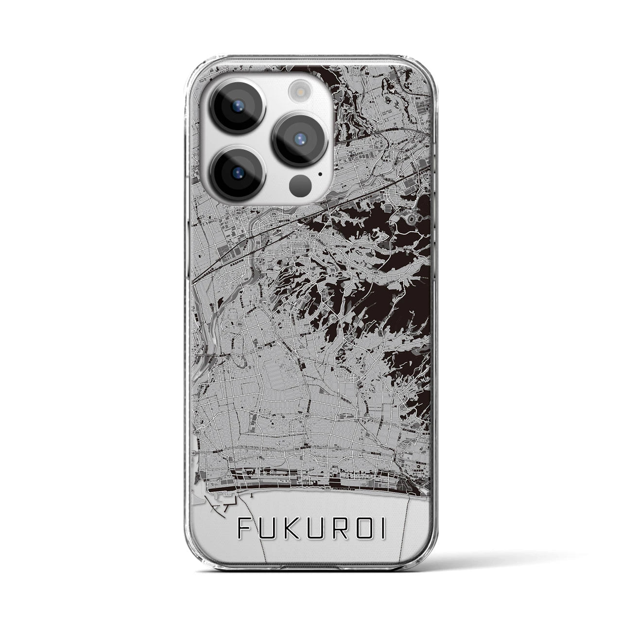 【袋井(静岡県)】地図柄iPhoneケース(クリアタイプ)