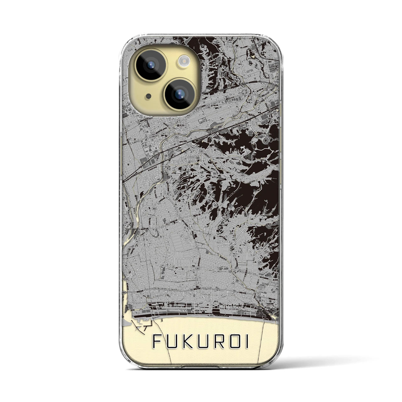 【袋井(静岡県)】地図柄iPhoneケース(クリアタイプ)