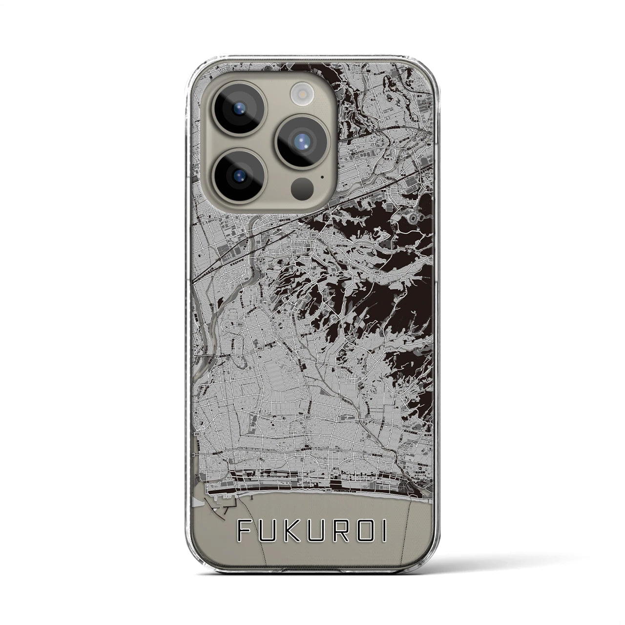 【袋井(静岡県)】地図柄iPhoneケース(クリアタイプ)