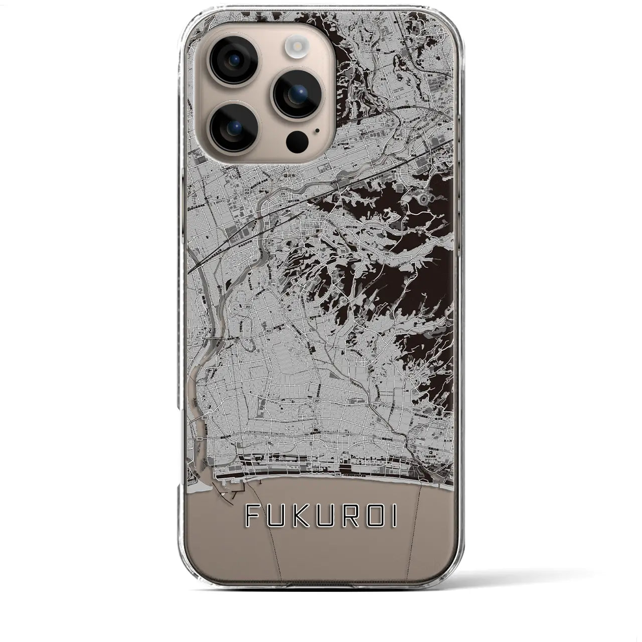 【袋井(静岡県)】地図柄iPhoneケース(クリアタイプ)