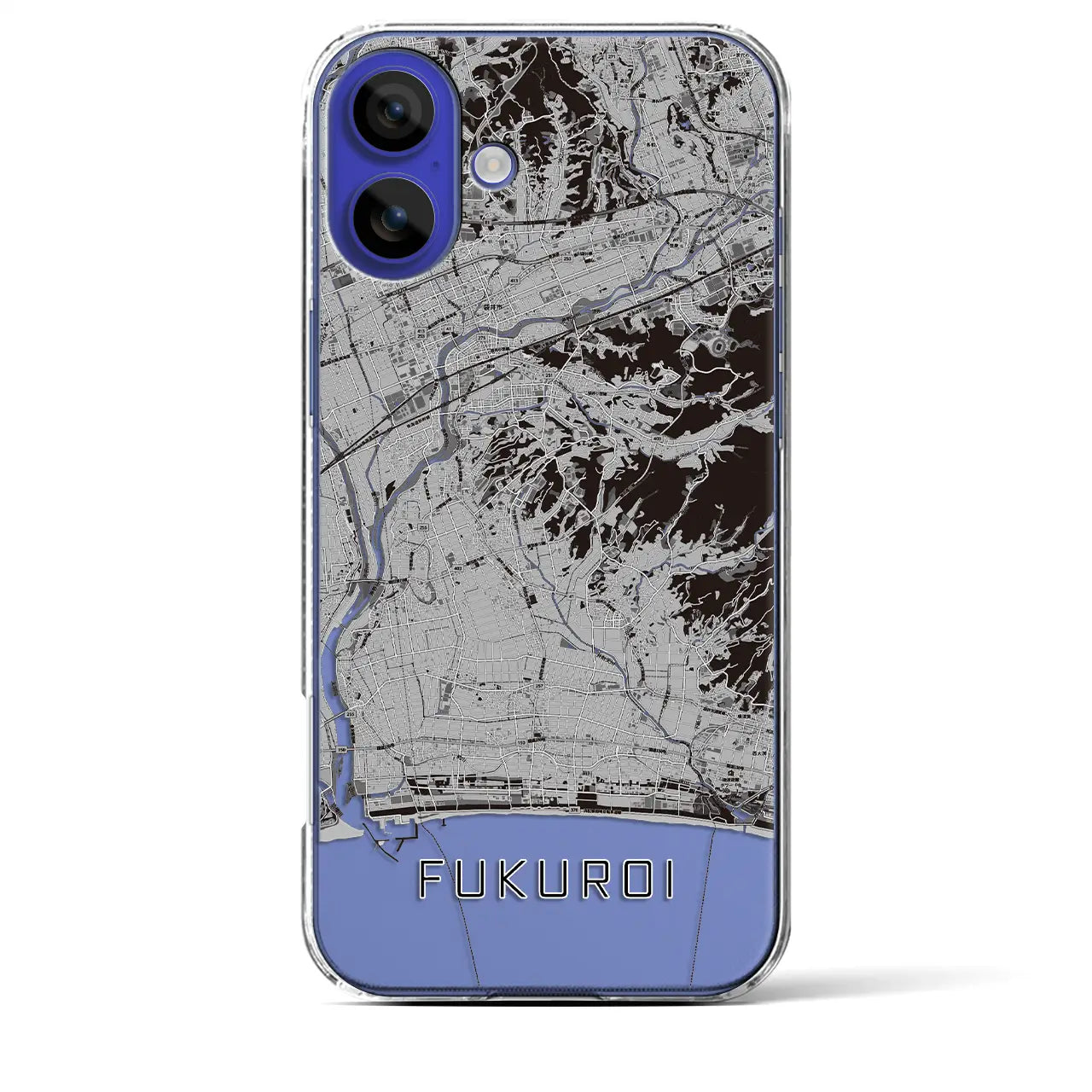 【袋井(静岡県)】地図柄iPhoneケース(クリアタイプ)