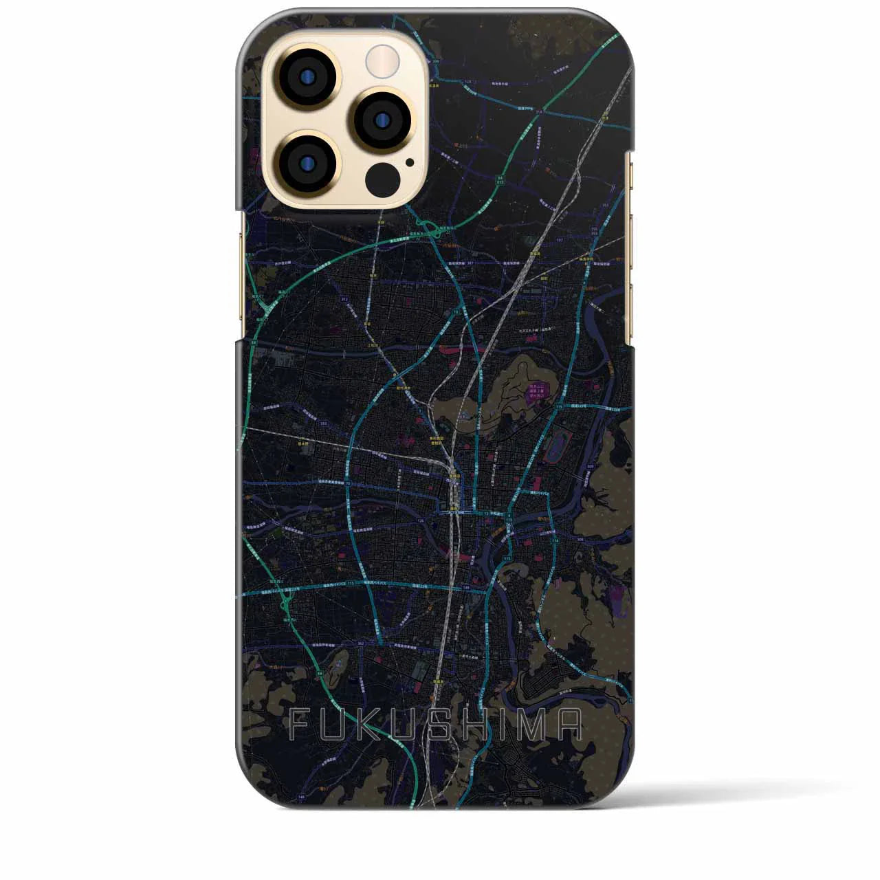【福島(福島県)】地図柄iPhoneケース(バックカバータイプ)