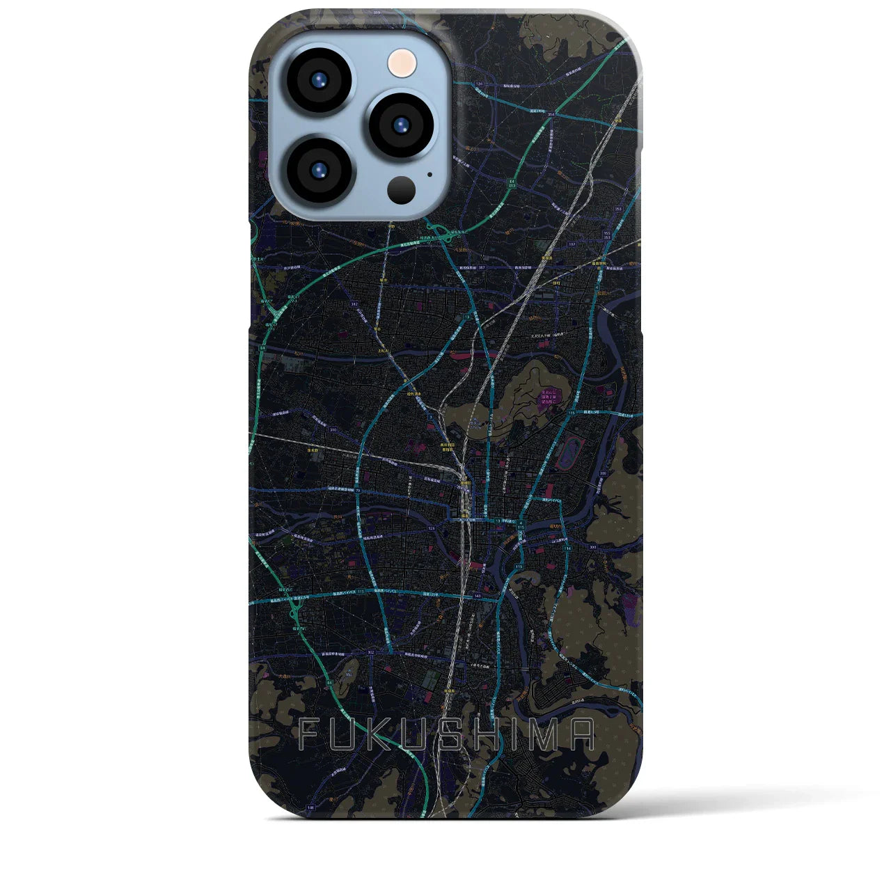 【福島(福島県)】地図柄iPhoneケース(バックカバータイプ)
