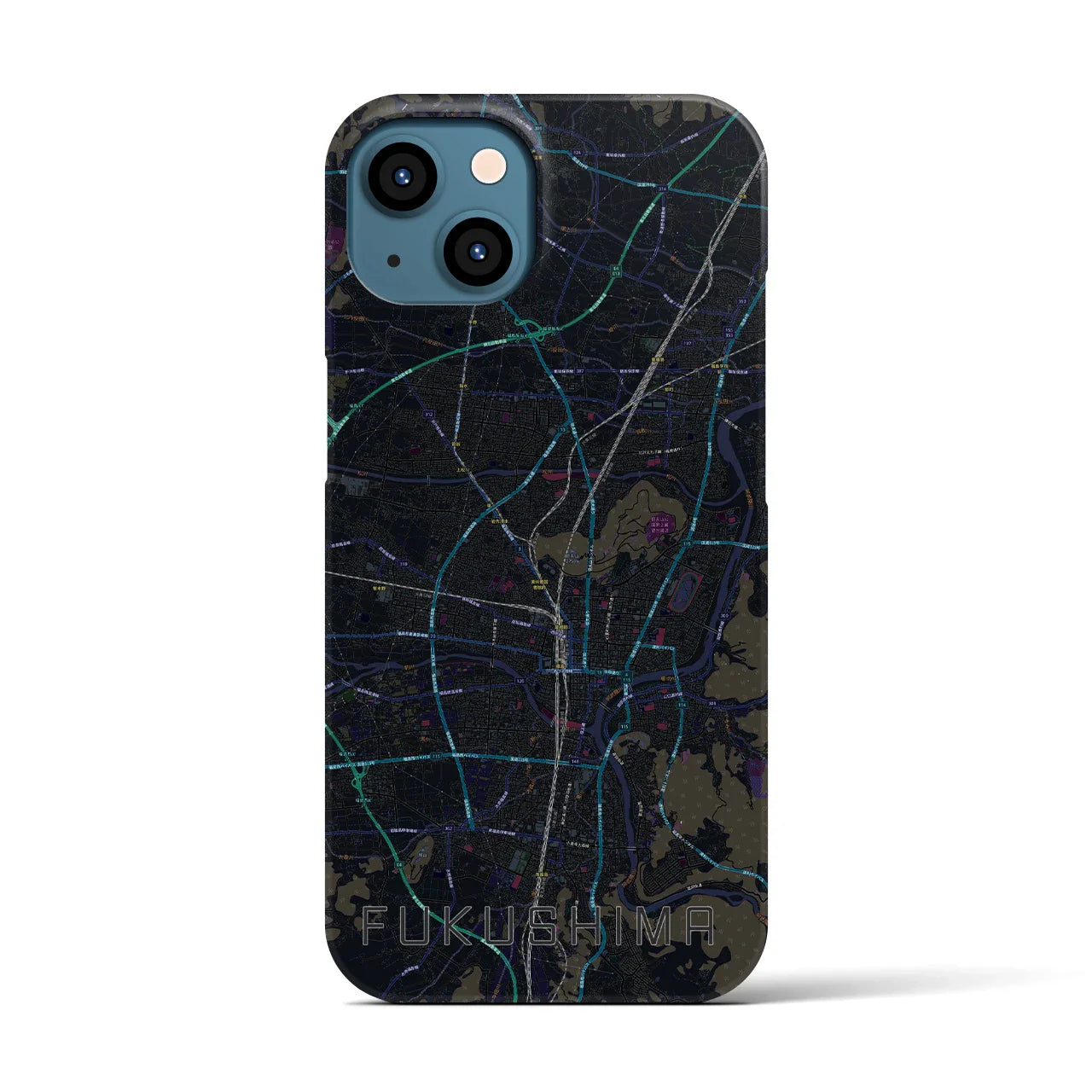 【福島(福島県)】地図柄iPhoneケース(バックカバータイプ)