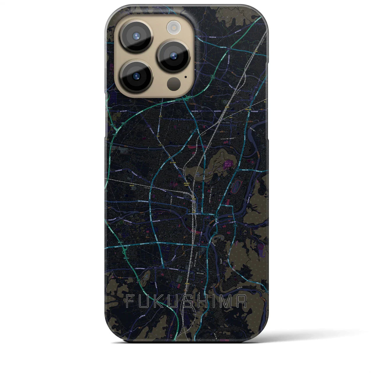 【福島(福島県)】地図柄iPhoneケース(バックカバータイプ)