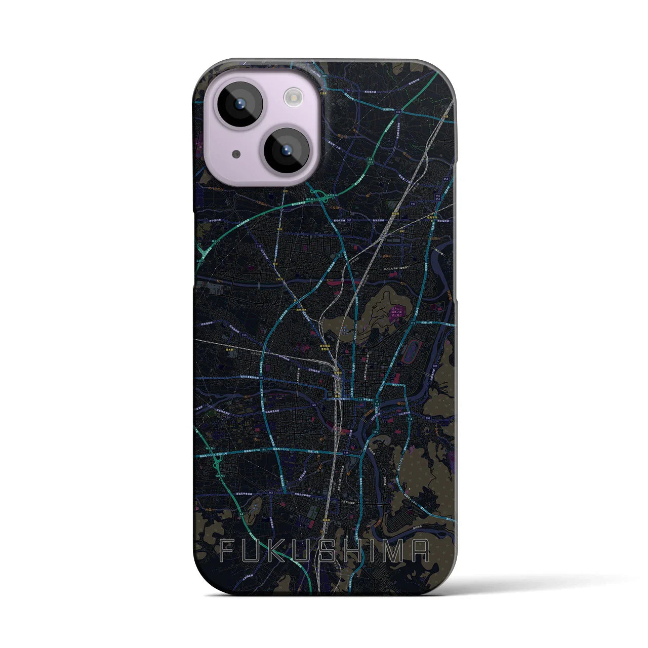 【福島(福島県)】地図柄iPhoneケース(バックカバータイプ)