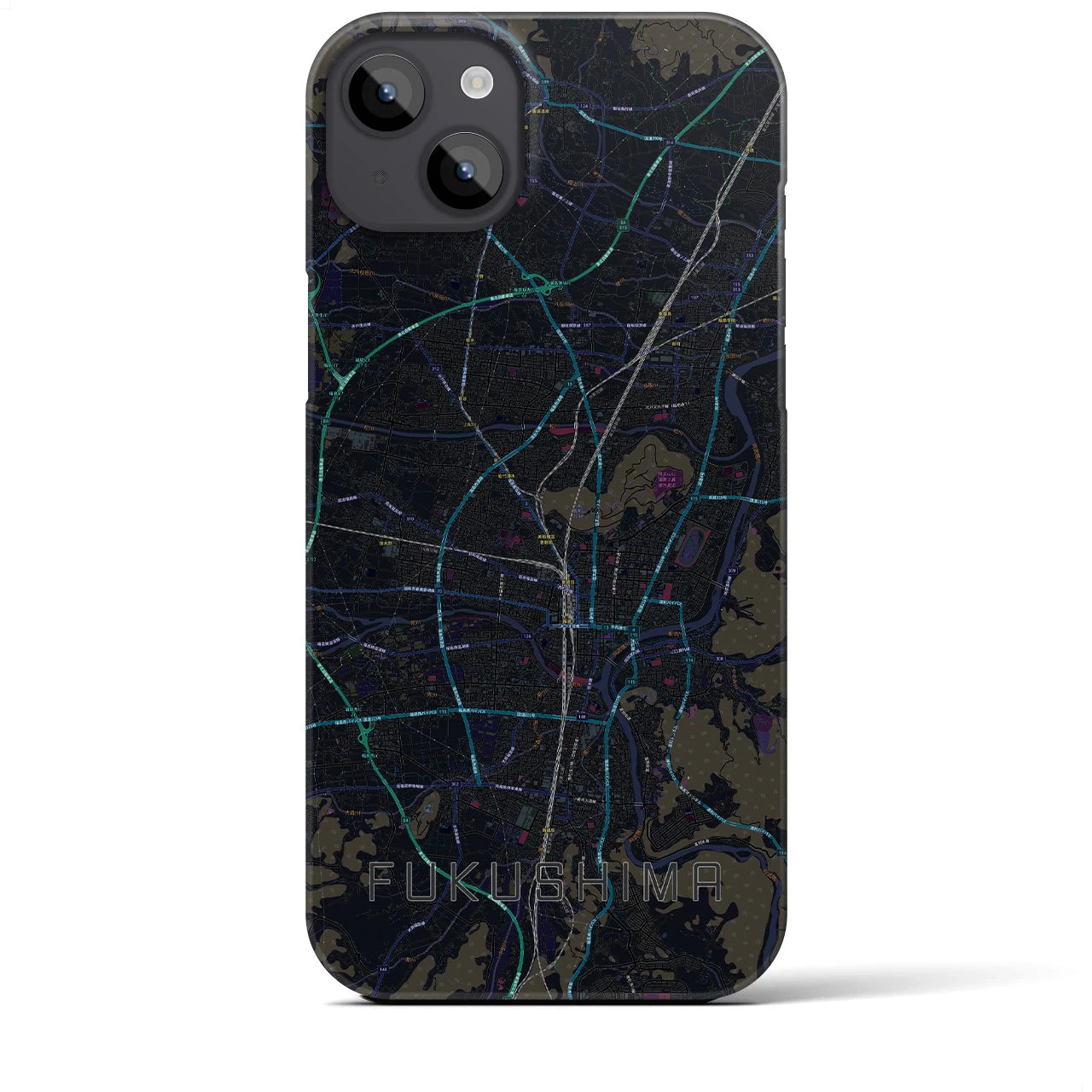 【福島(福島県)】地図柄iPhoneケース(バックカバータイプ)