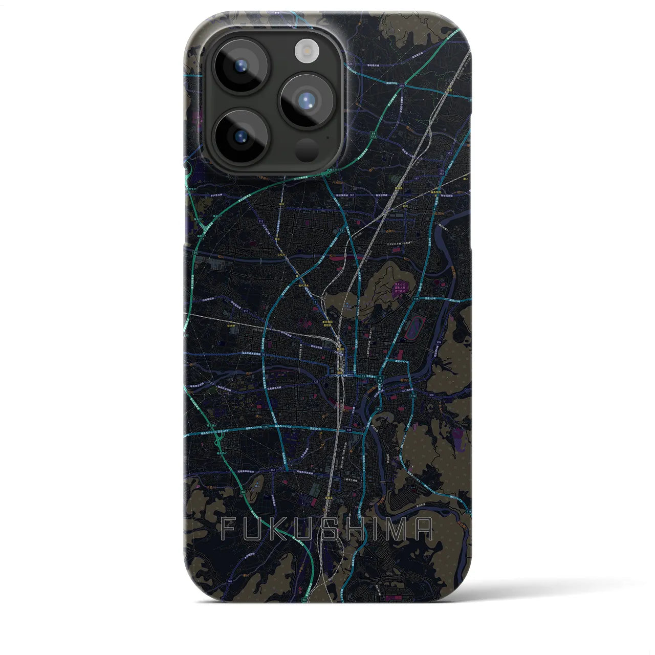 【福島(福島県)】地図柄iPhoneケース(バックカバータイプ)