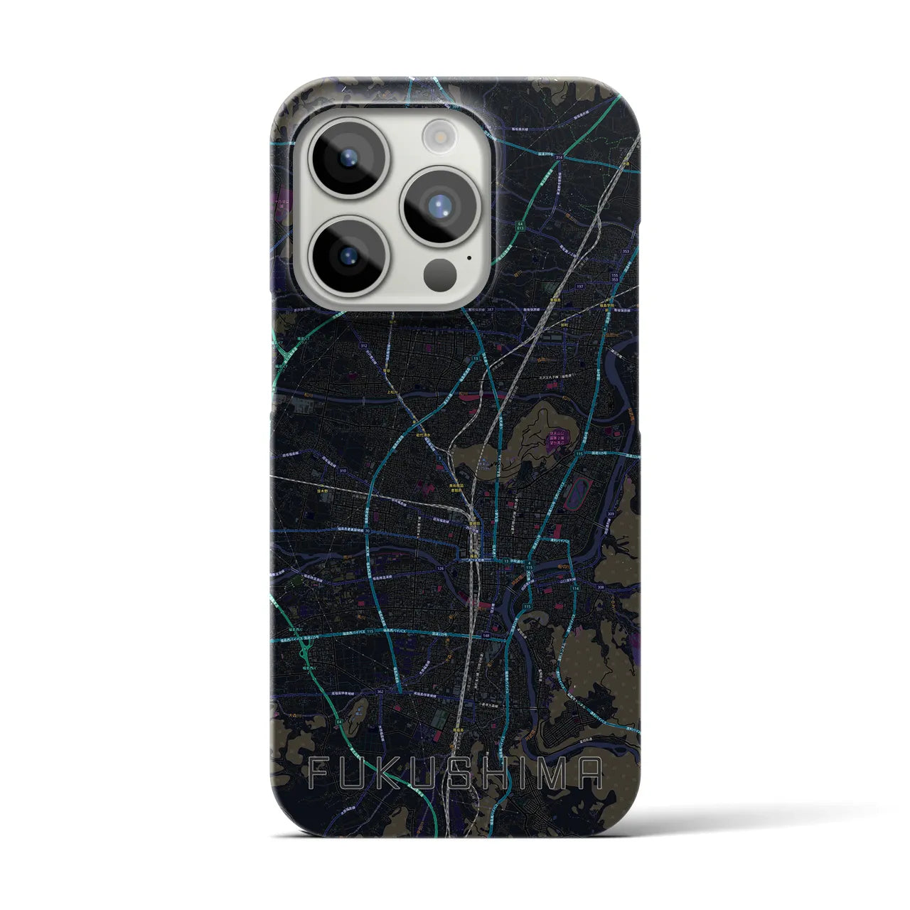 【福島(福島県)】地図柄iPhoneケース(バックカバータイプ)