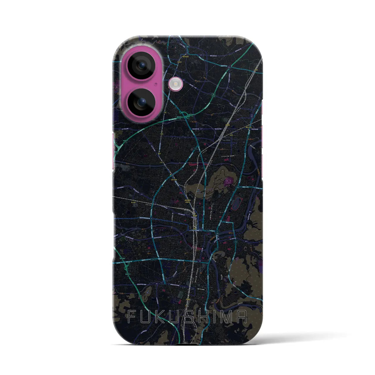 【福島(福島県)】地図柄iPhoneケース(バックカバータイプ)