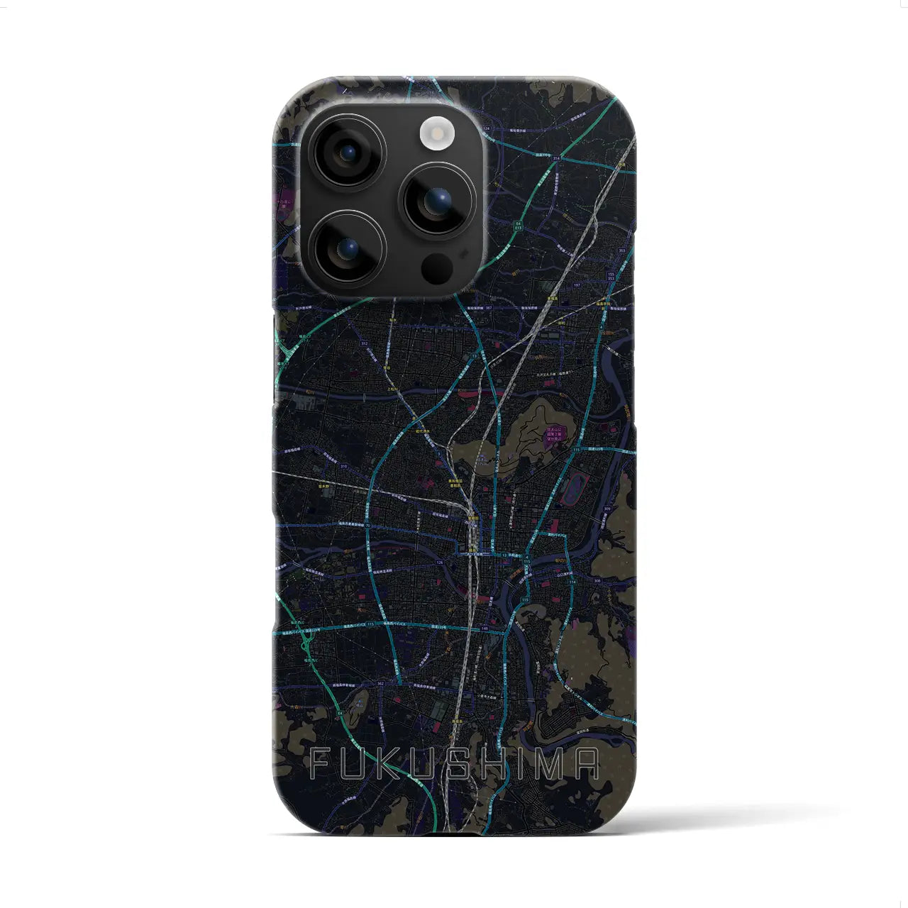 【福島(福島県)】地図柄iPhoneケース(バックカバータイプ)