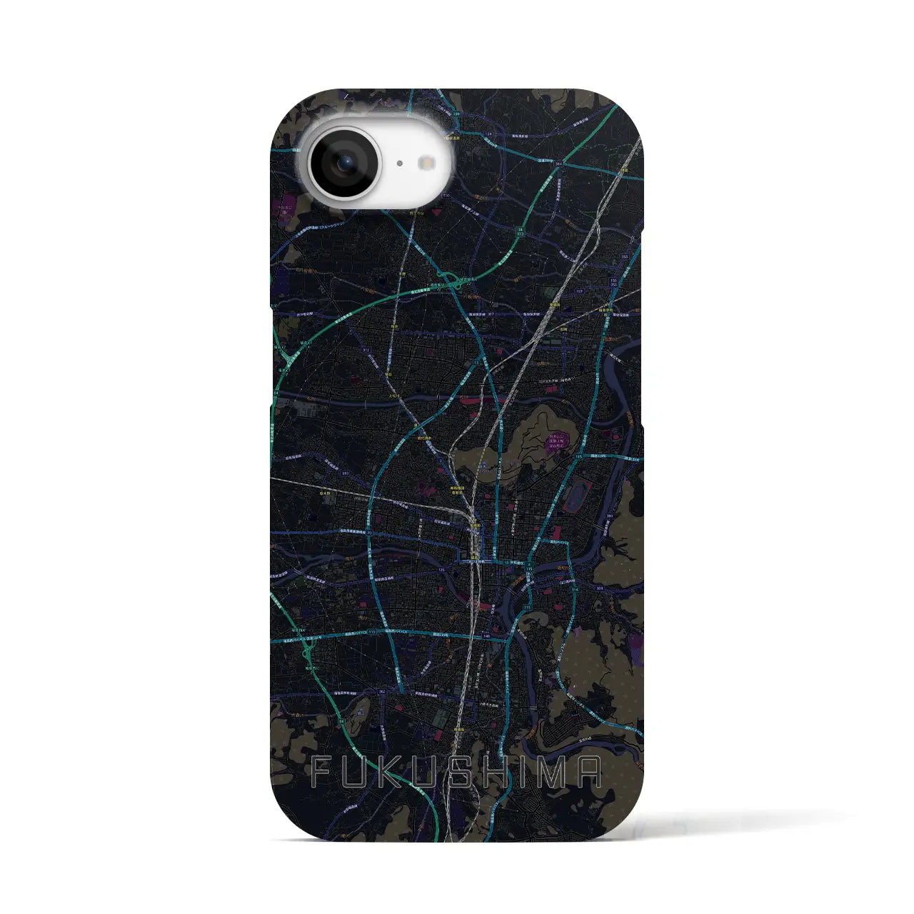 【福島(福島県)】地図柄iPhoneケース(バックカバータイプ)