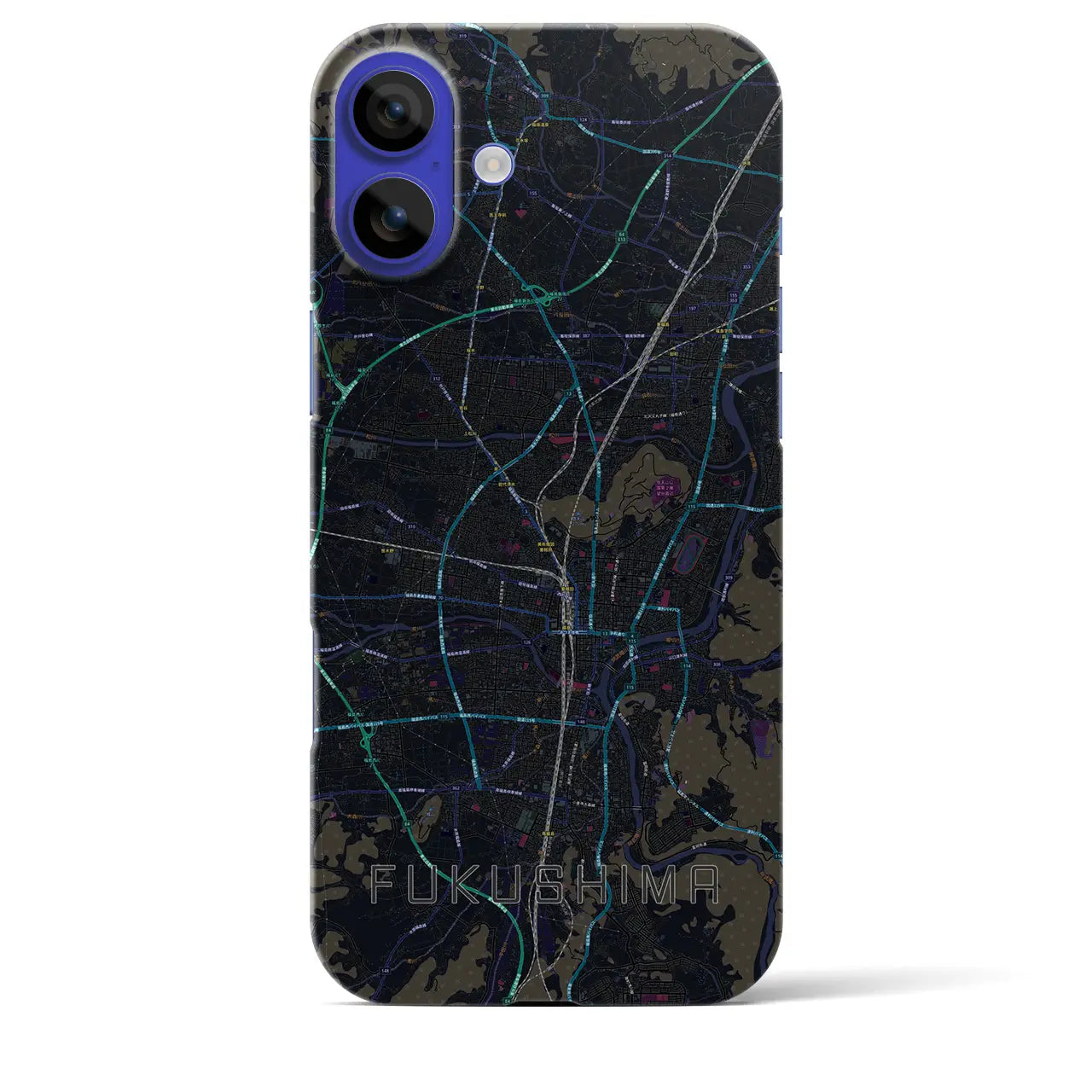 【福島(福島県)】地図柄iPhoneケース(バックカバータイプ)