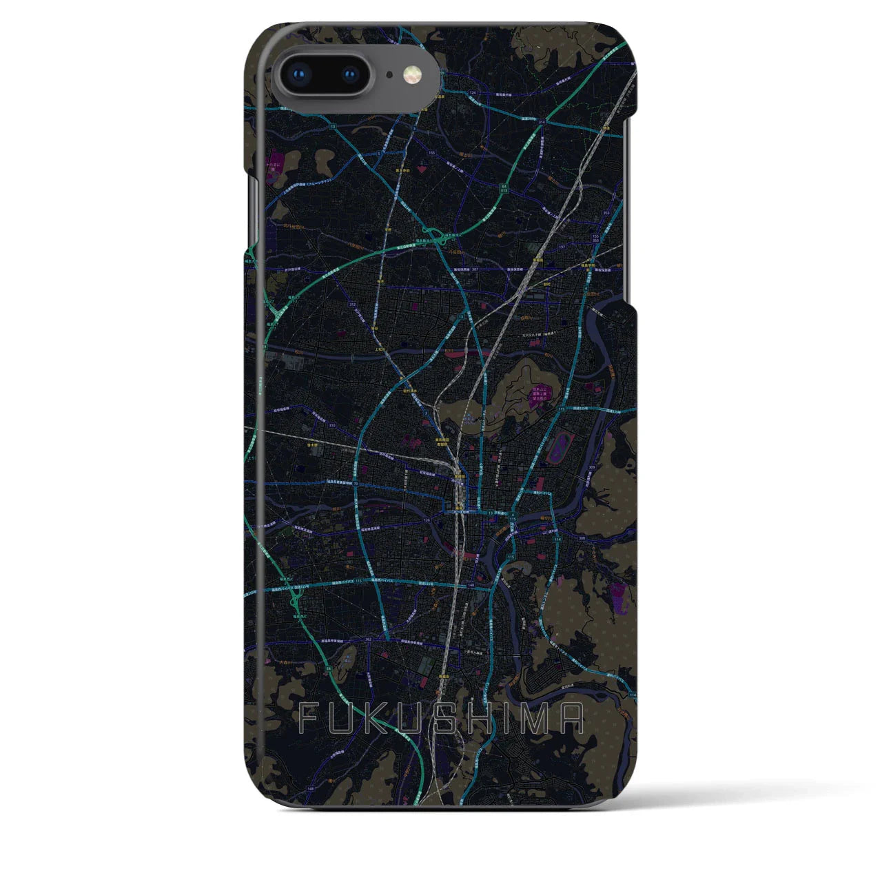 【福島(福島県)】地図柄iPhoneケース(バックカバータイプ)