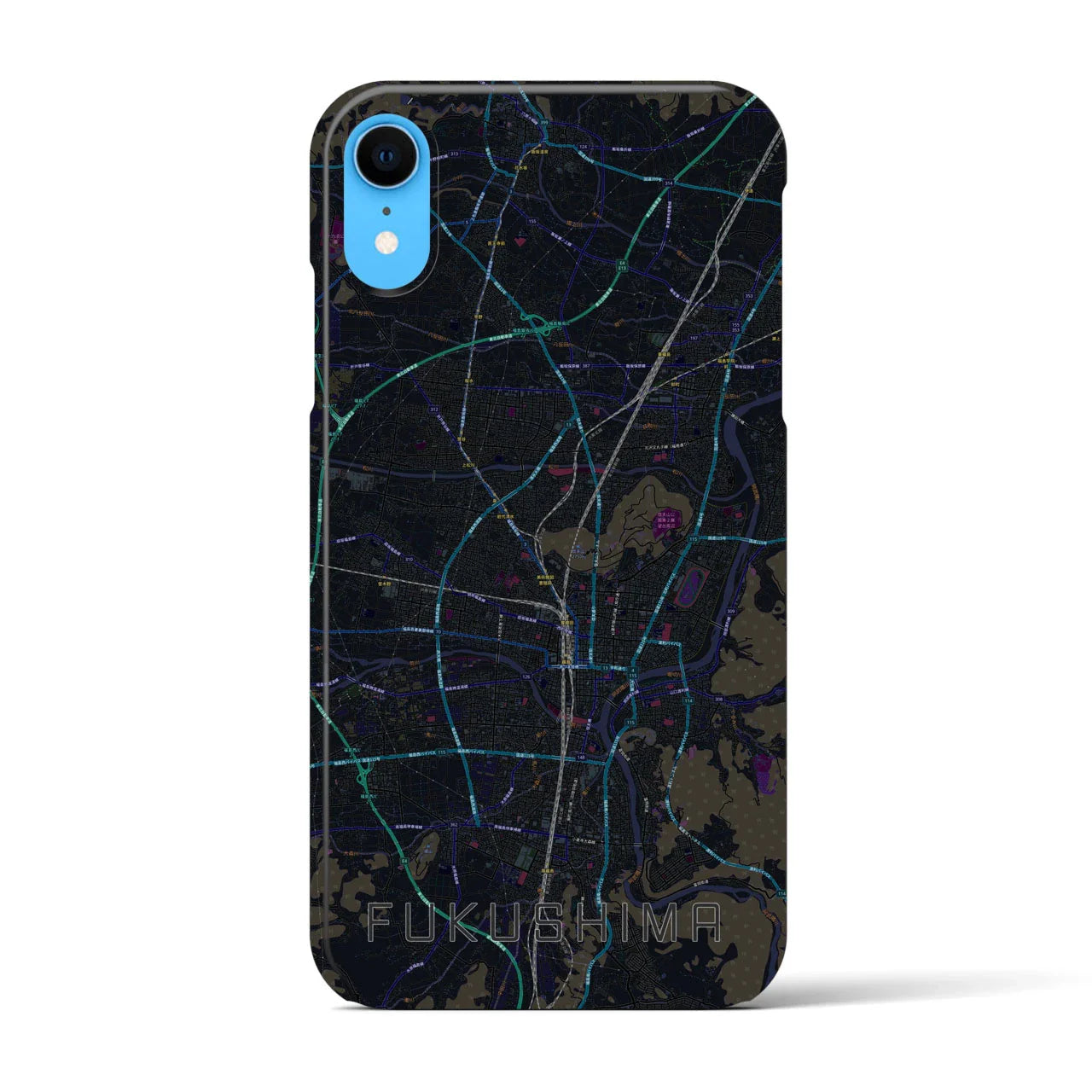 【福島(福島県)】地図柄iPhoneケース(バックカバータイプ)