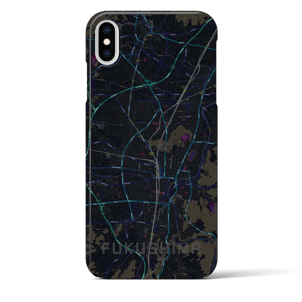 【福島(福島県)】地図柄iPhoneケース(バックカバータイプ)