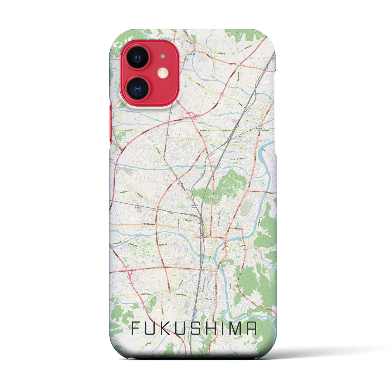 【福島(福島県)】地図柄iPhoneケース(バックカバータイプ)
