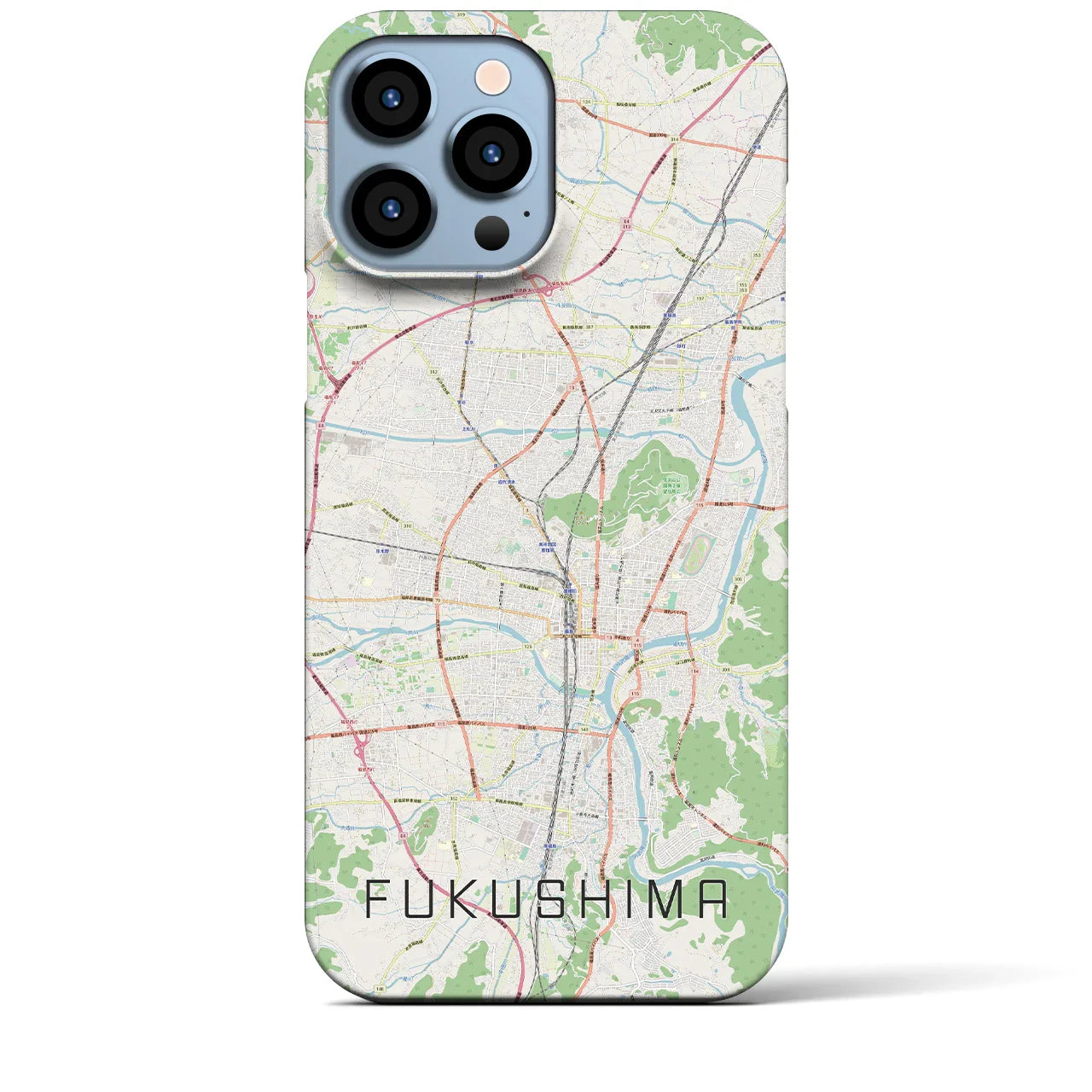 【福島(福島県)】地図柄iPhoneケース(バックカバータイプ)