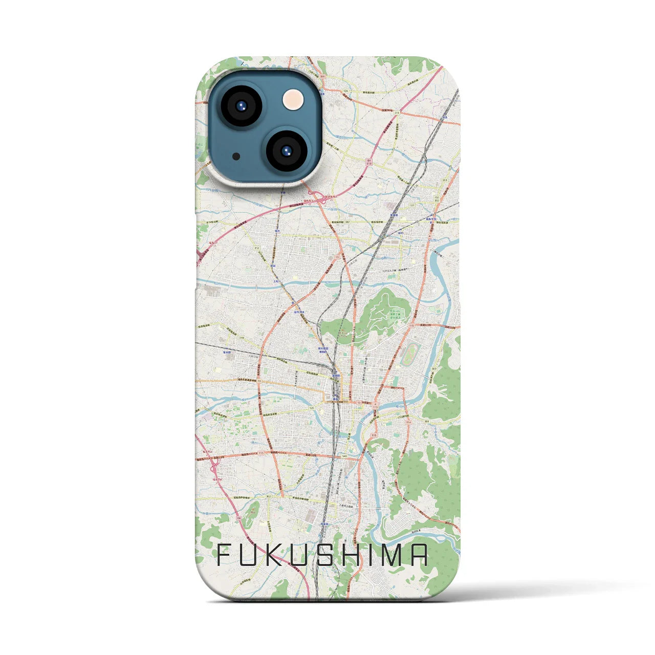 【福島(福島県)】地図柄iPhoneケース(バックカバータイプ)