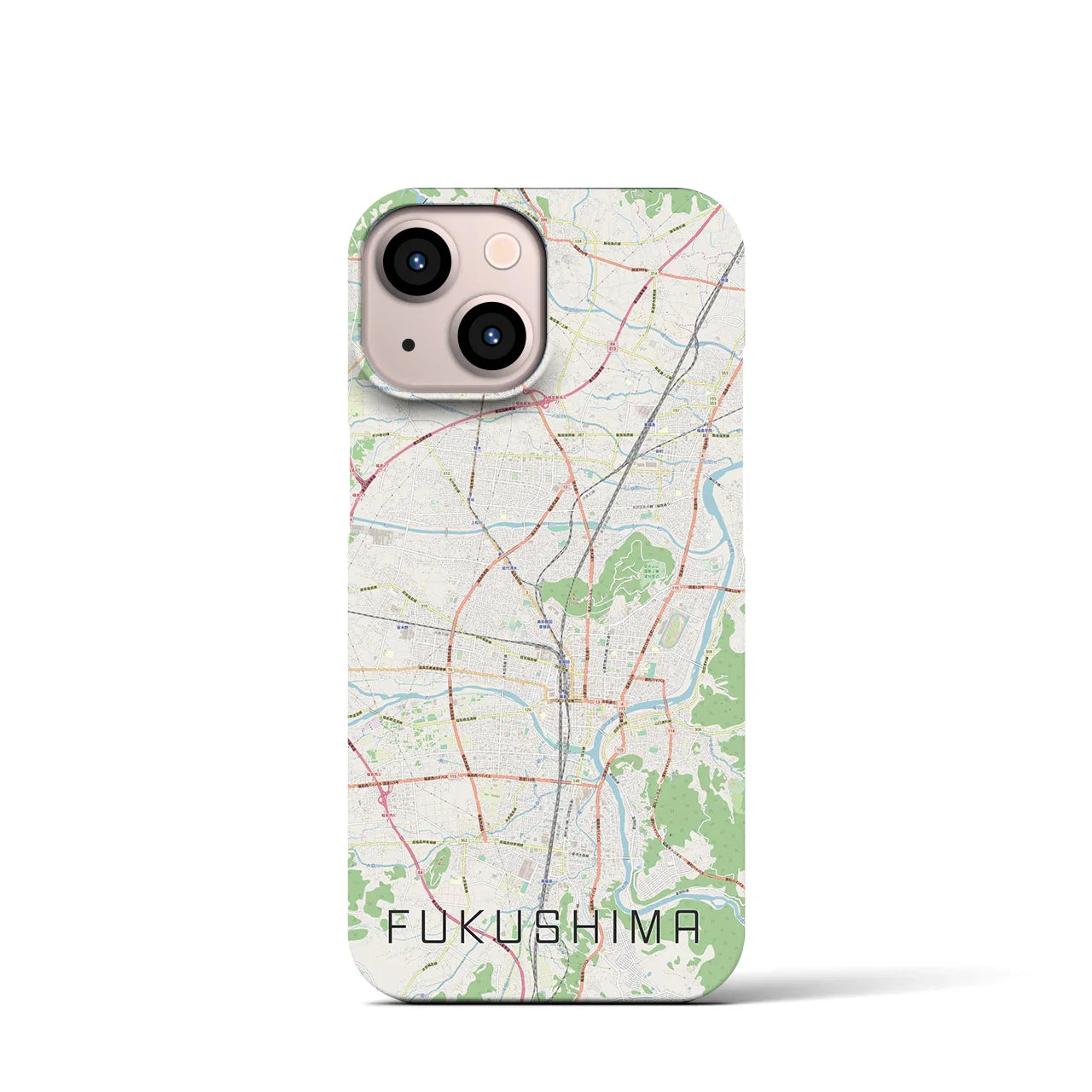 【福島(福島県)】地図柄iPhoneケース(バックカバータイプ)