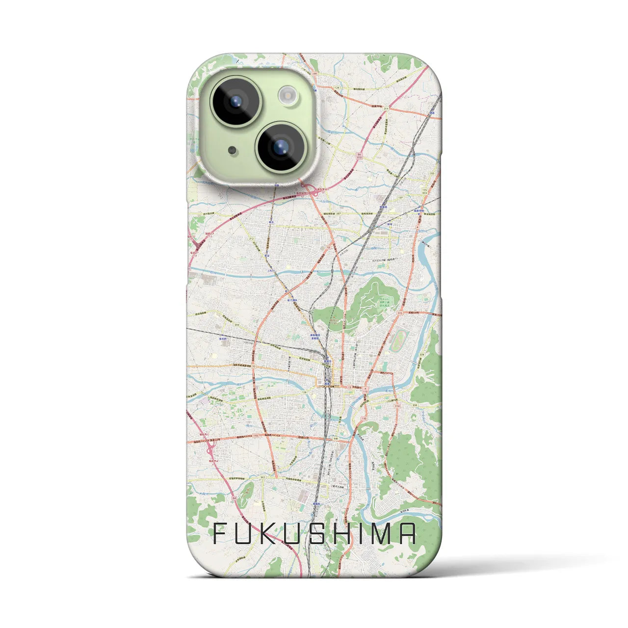 【福島(福島県)】地図柄iPhoneケース(バックカバータイプ)