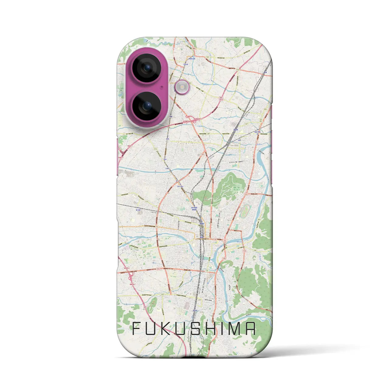 【福島(福島県)】地図柄iPhoneケース(バックカバータイプ)