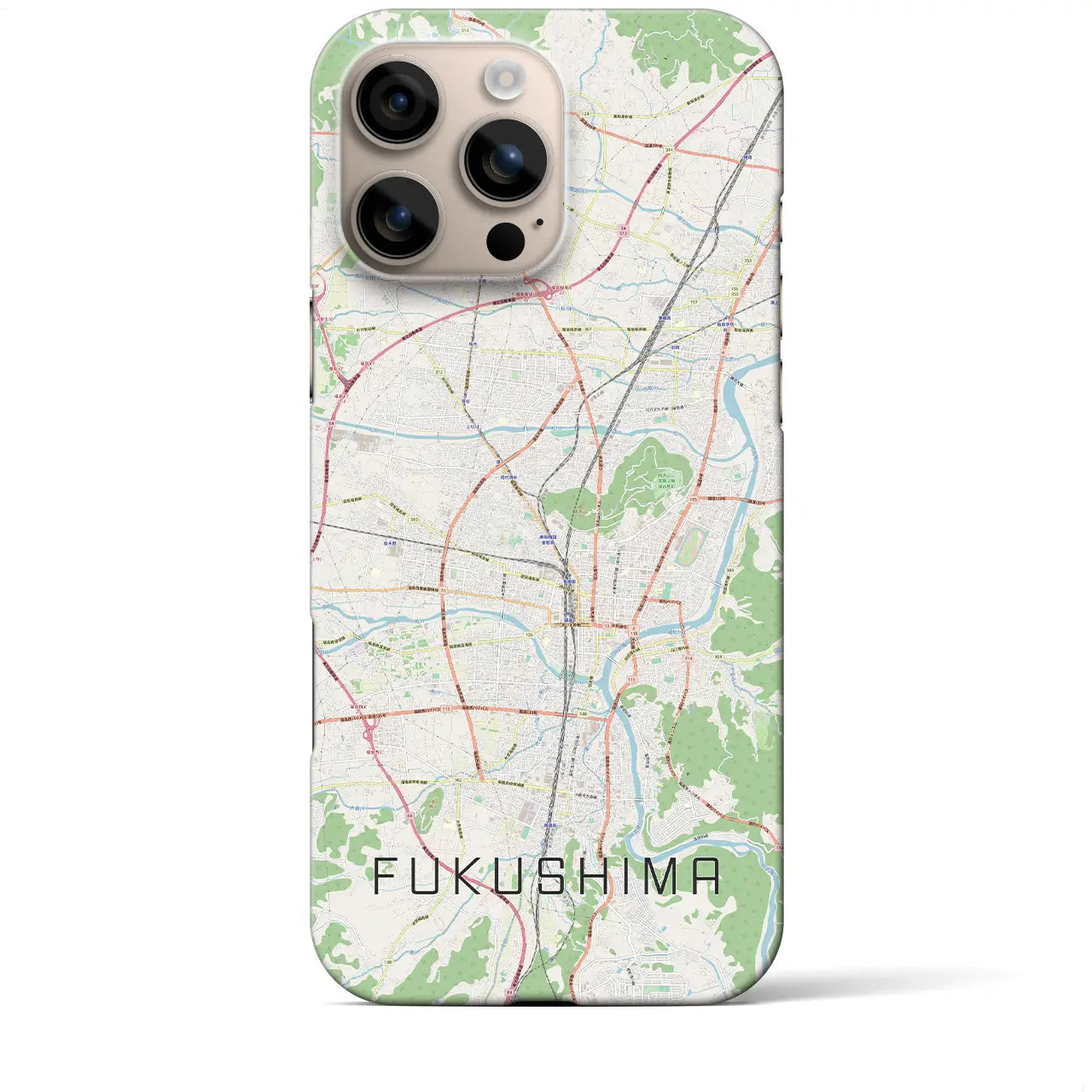 【福島(福島県)】地図柄iPhoneケース(バックカバータイプ)