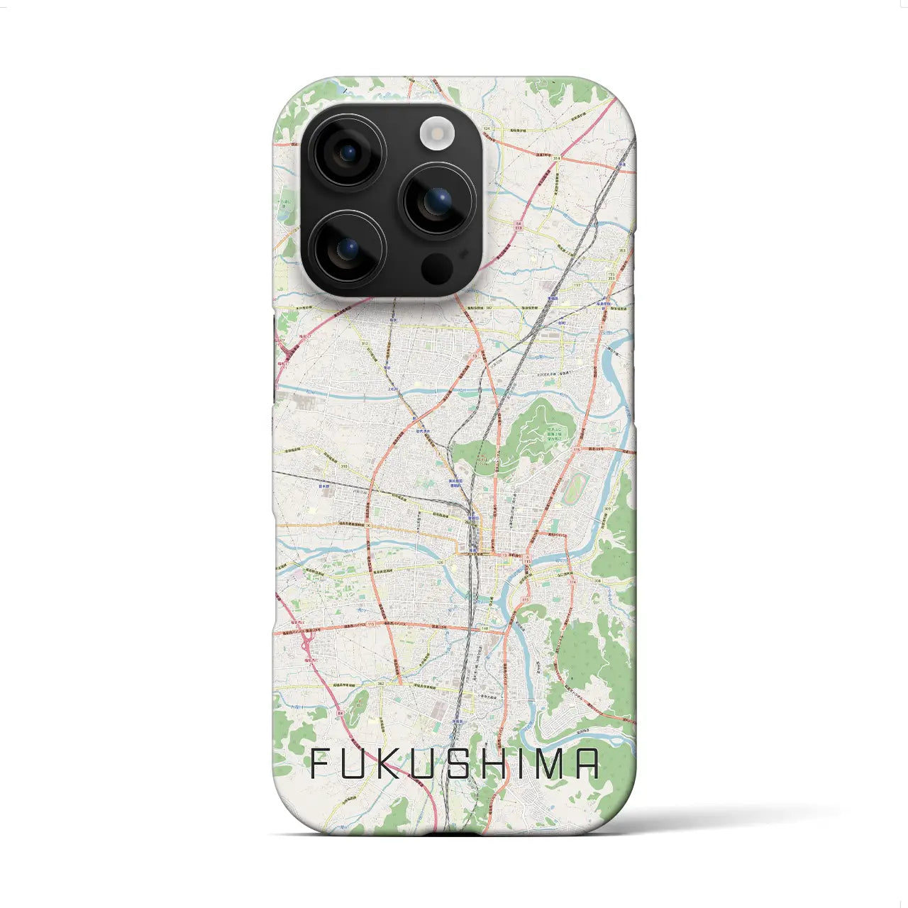 【福島(福島県)】地図柄iPhoneケース(バックカバータイプ)