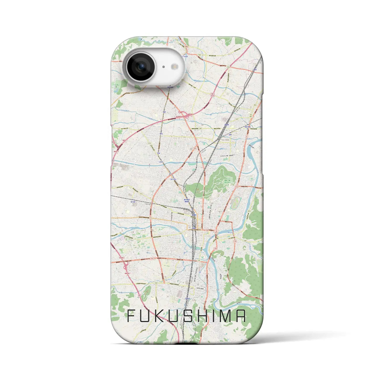 【福島(福島県)】地図柄iPhoneケース(バックカバータイプ)