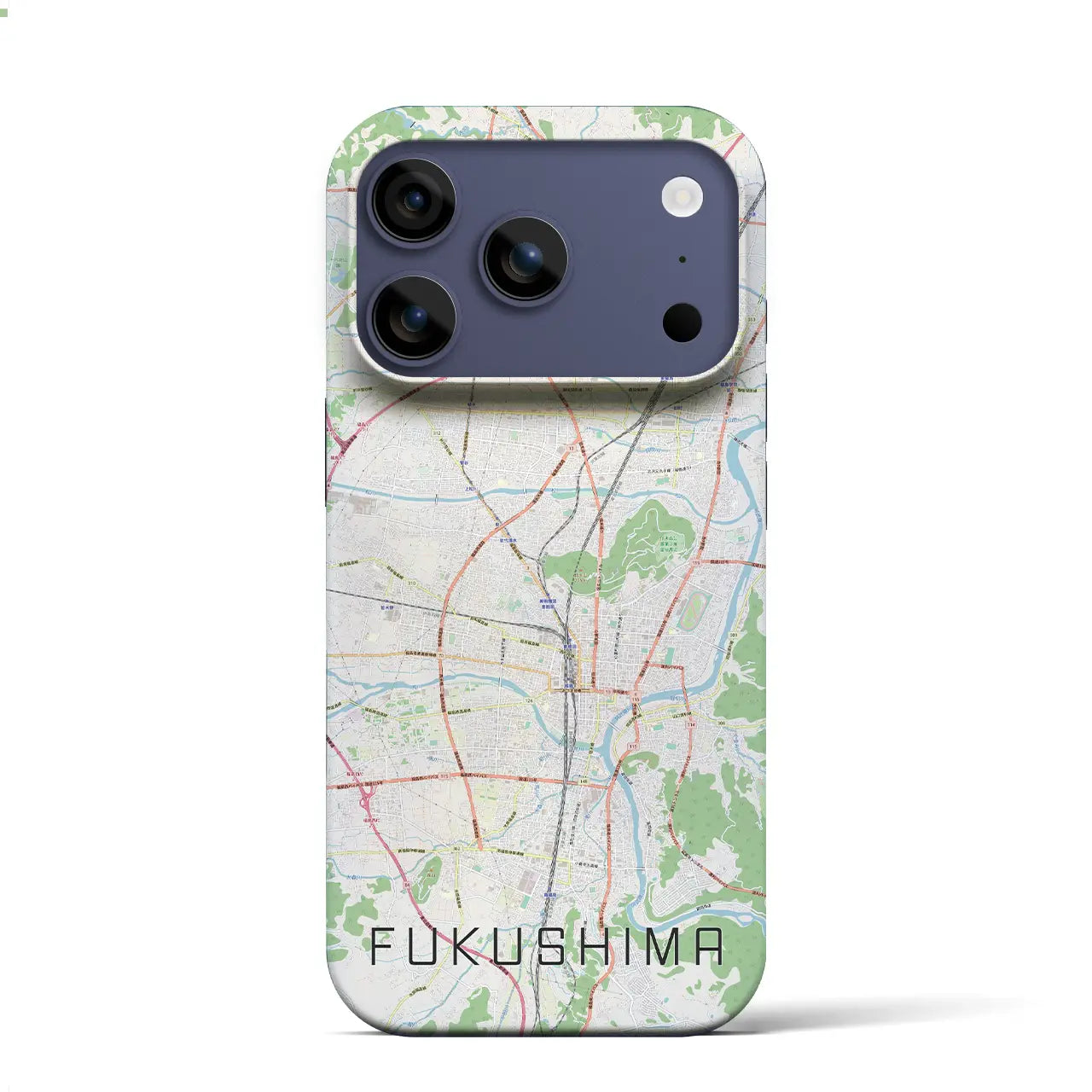 【福島(福島県)】地図柄iPhoneケース(バックカバータイプ)