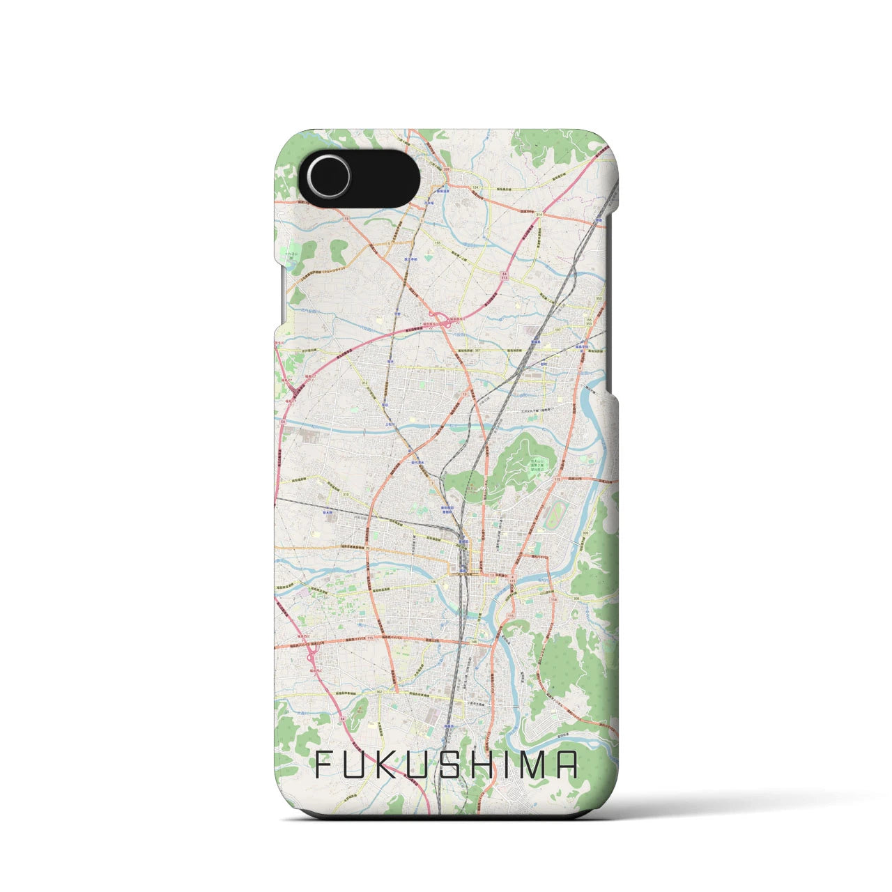 【福島(福島県)】地図柄iPhoneケース(バックカバータイプ)