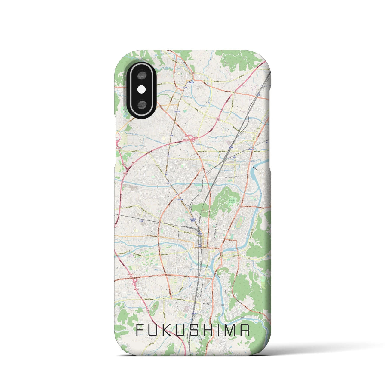 【福島(福島県)】地図柄iPhoneケース(バックカバータイプ)